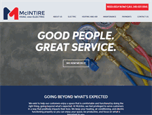 Tablet Screenshot of mcintirehvac.com